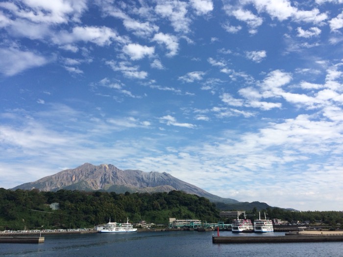 桜島フェリーから