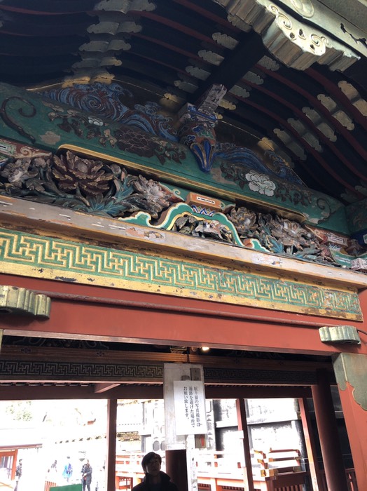 雀（眠り猫の裏の飾り）