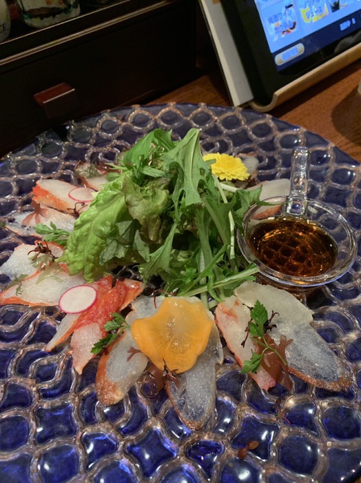 タラバガニのタタキ