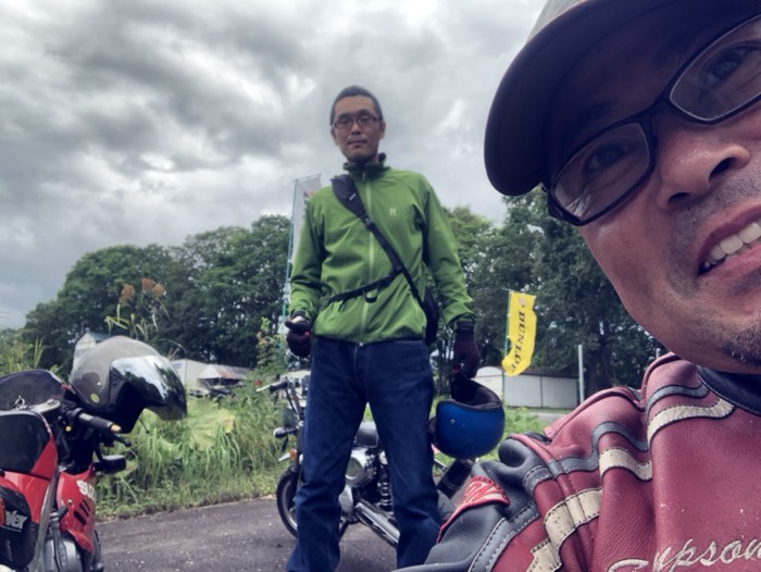 雨竜サーキットにて。