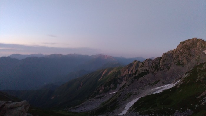 雄山登山道より北アルプス
