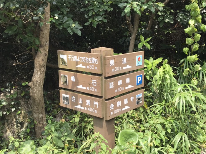 遊歩道の案内板