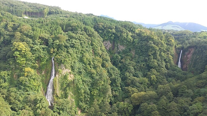 滝 九重夢大吊橋より