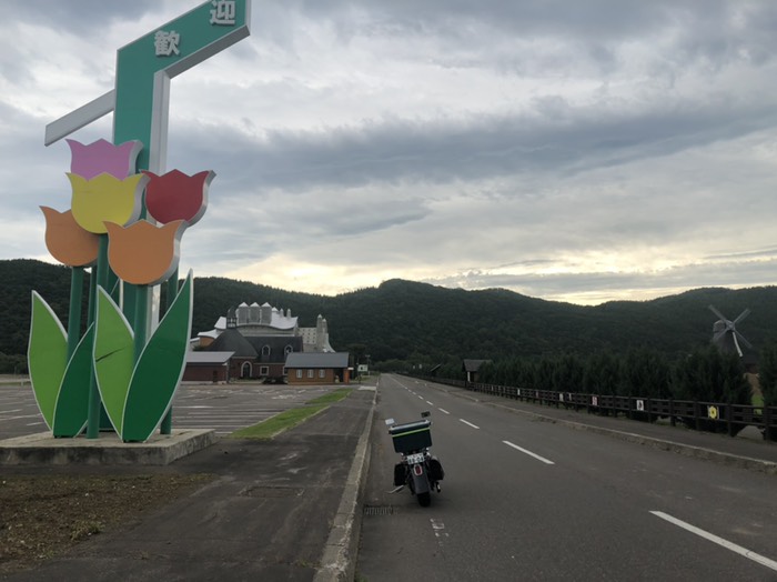 かみゆうべつチューリップ公園にて。