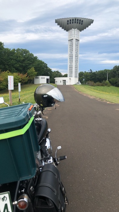 常呂森林公園百年記念展望塔にて。