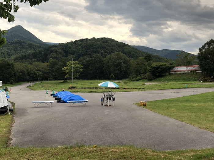 北見富士サーキットにて。