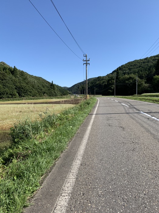 無機質な道路が続く！通行人なし！