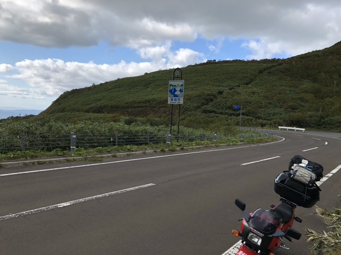 道道66号『パノラマライン』にて。