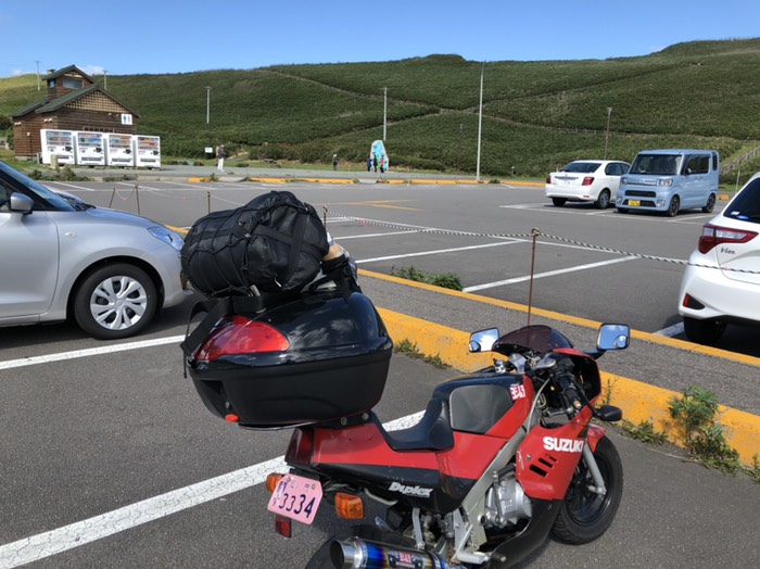 神威岬パーキングにて。