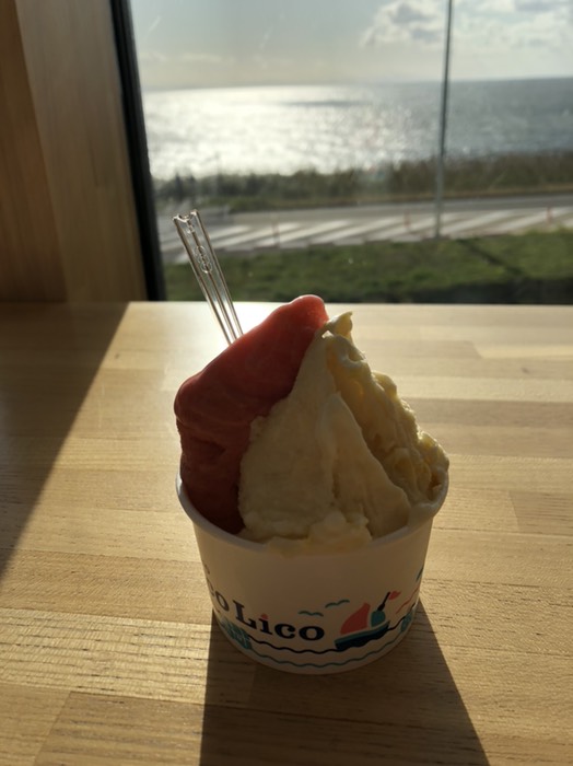 道の駅『あいロード厚田』にて。