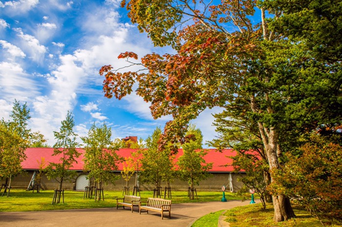 余市蒸留所の庭園