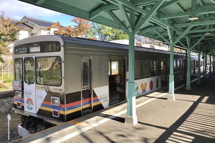 ちょうど電車が来ました