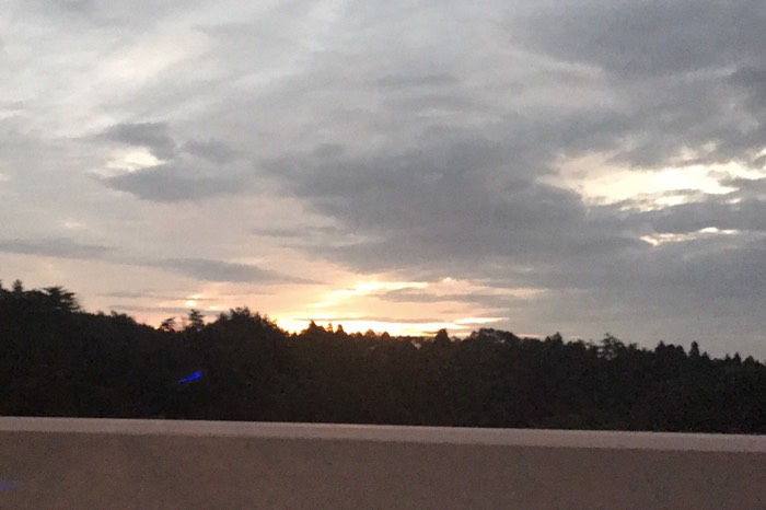 夜が明けてきました