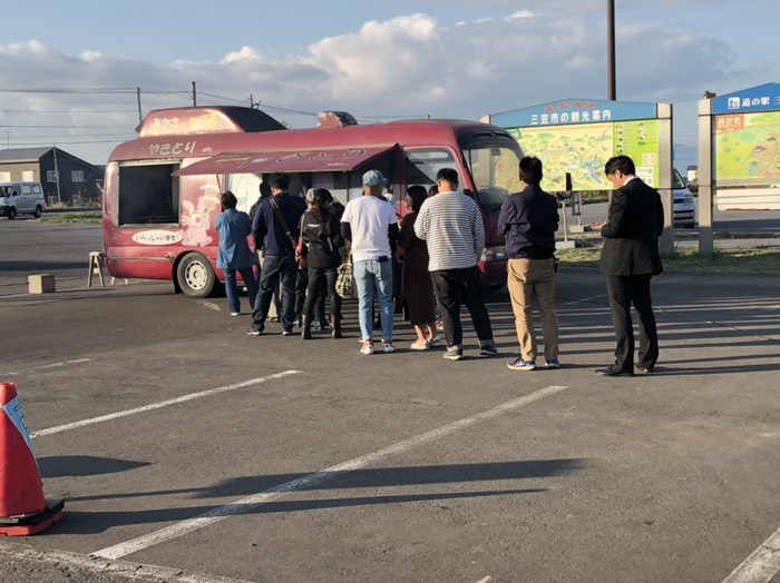 三笠の道の駅にて。