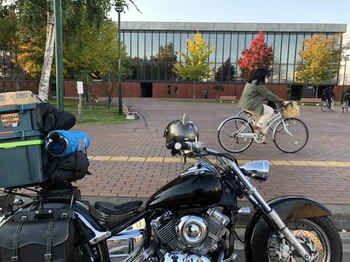 岩見沢駅にて。