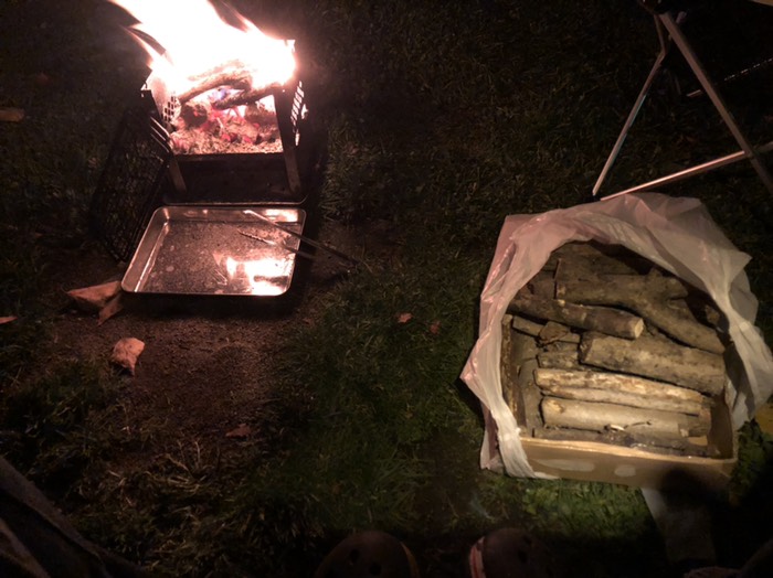 北村公園キャンプ場にて。