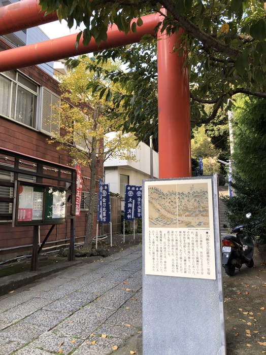 大綱金刀比羅神社と神奈川の一里塚跡