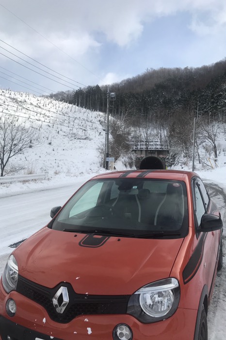 この辺りは圧雪路かな
