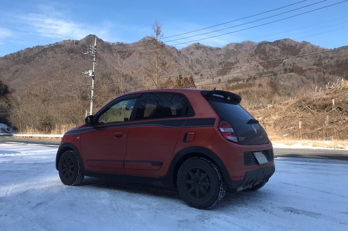 日向は山の斜面の雪も融けてます