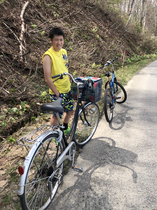 江丹別峠中腹にて。