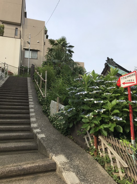 神社の裏の階段