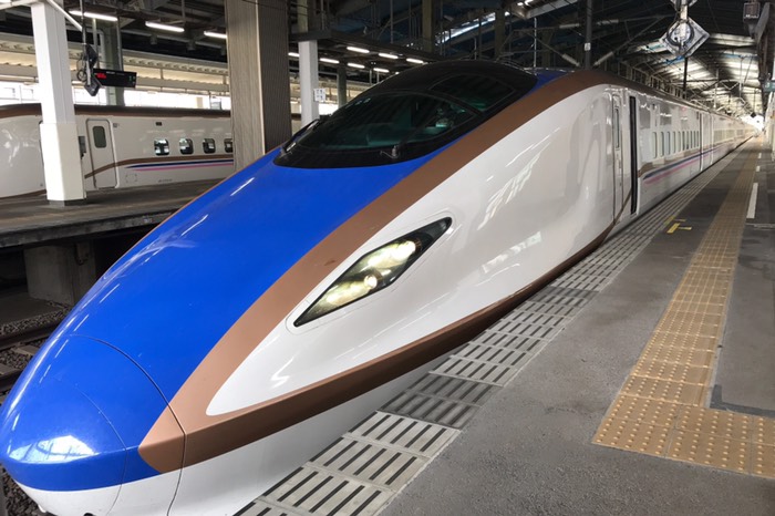 新幹線で戻ります