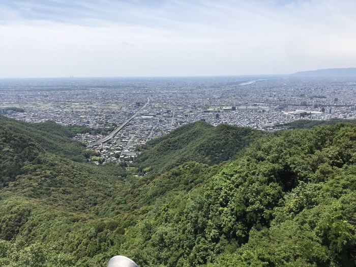 岐阜城最上階からの眺め 名古屋方面