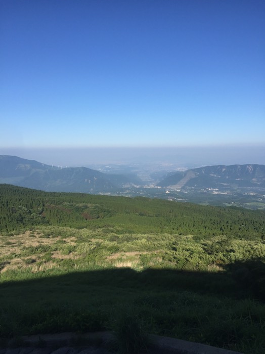 杵島岳の中腹から熊本市撮影