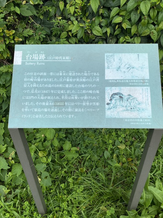 案内　台場跡　看板