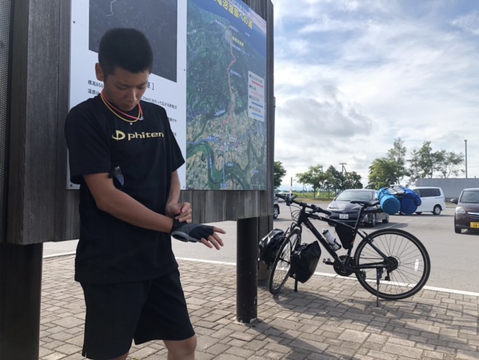 道の駅『田園の里うりゅう』にて。