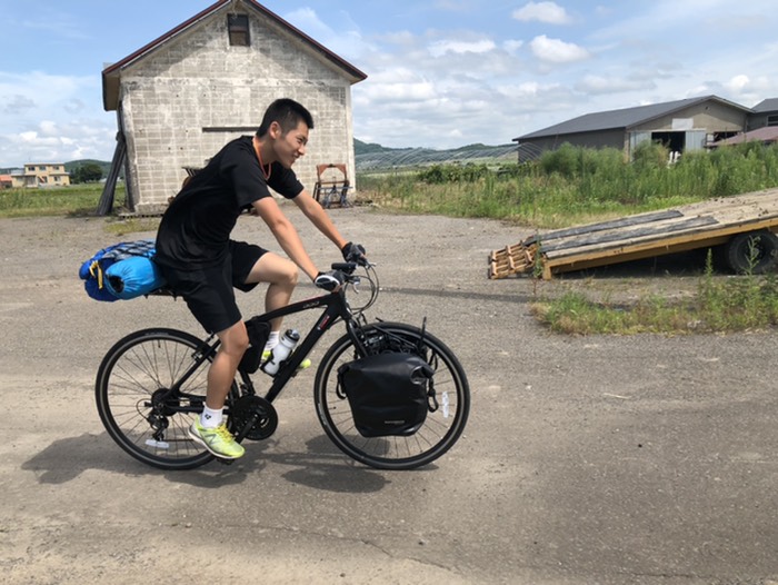 深川の道道にて。