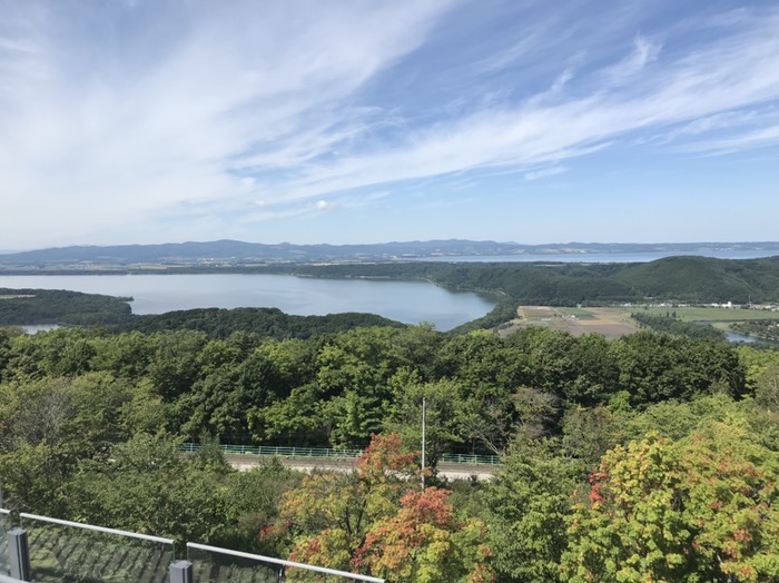 天の都展望台から網走湖とのとり湖