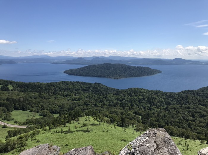 美幌峠から屈斜路湖