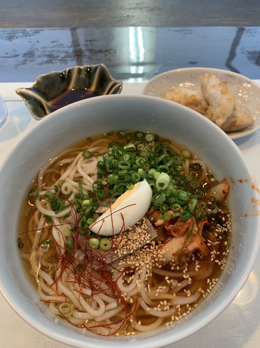 冷麺大盛と鶏天セット