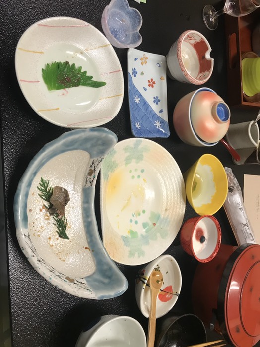 朝食の各種食器