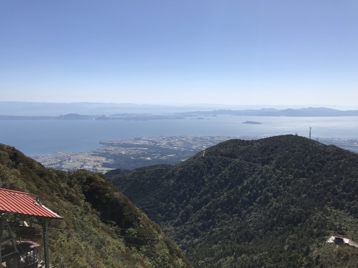 雲仙ロープウェイ山頂からみた島原