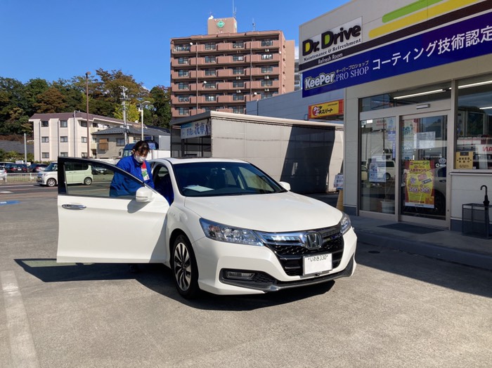 納車前の手洗い洗車をお願いしました