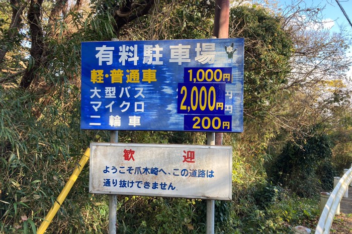 駐車料金高かったので無料駐車場にとめました