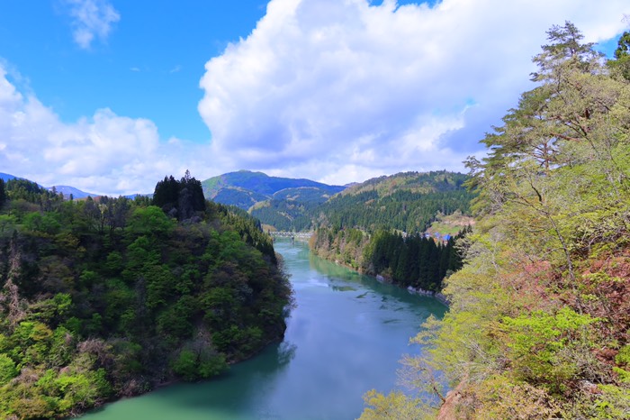 さいじきばしから眺める只見線