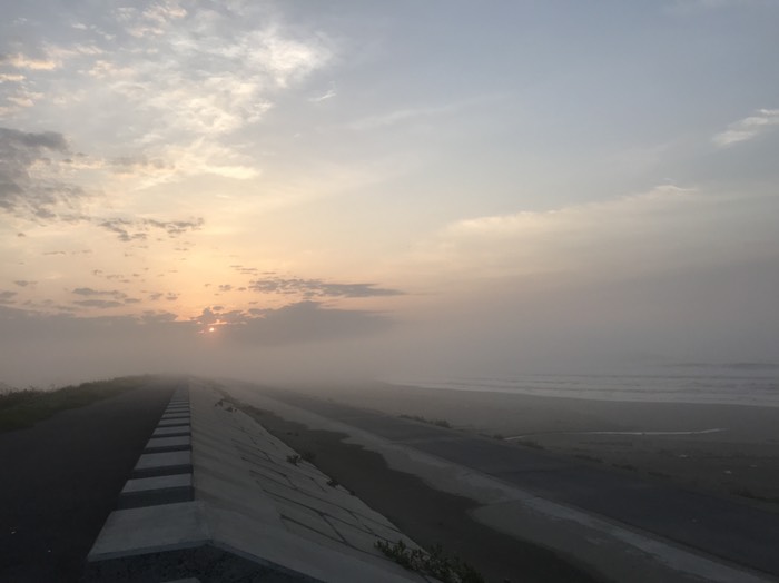 九十九里浜日の出20分後