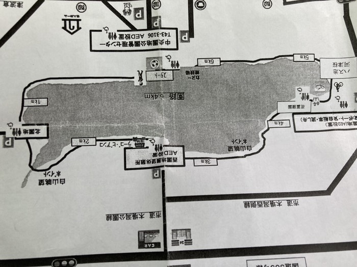 木場潟公園センターで貰える地図