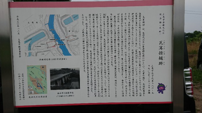 瓦葺掛樋跡説明板