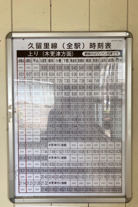 次の列車は14:26発…