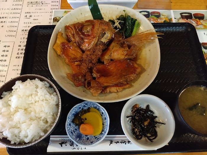 金目煮付け定食 魚河岸