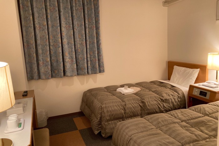 おまかせプランなのでツインの部屋でした