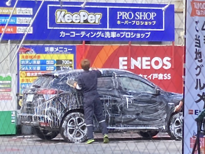 手洗い洗車お願いしました