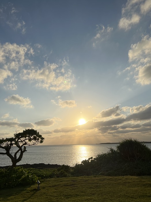 すごい夕陽、こんなの見たことない！