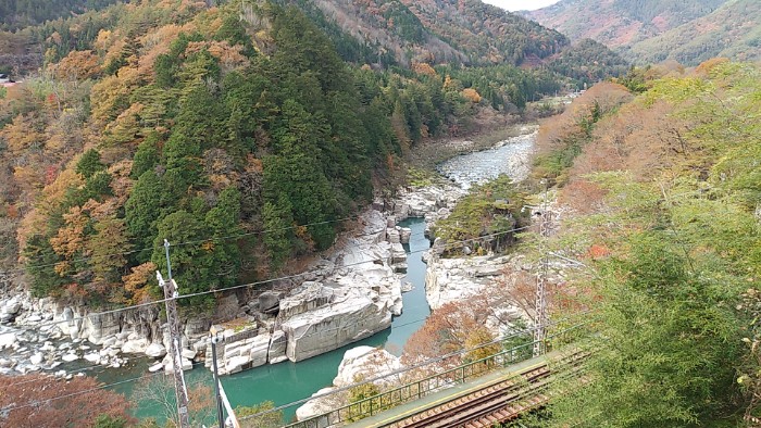 寝覚の床  臨川禅寺展望テラスより