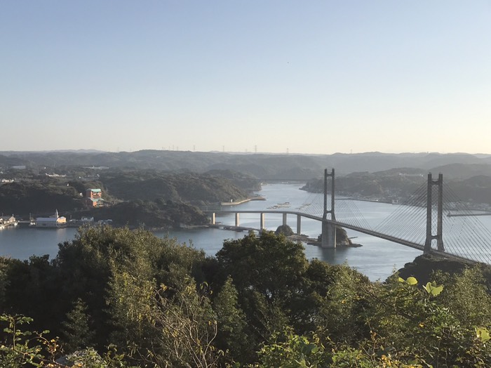 呼子大橋が見える