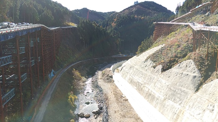 設楽ダム建設工事現場